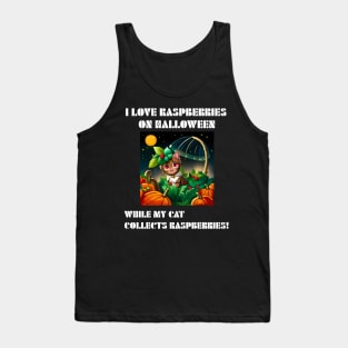 cat raspberry Halloween Tank Top